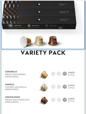 Nespresso Capsules Original Line, Barista Flavored Pack, Medium Roast Espresso